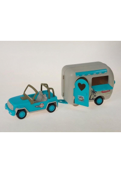 Auto z przyczepą kempingową 44x19x12,5cm