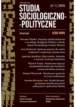 Studia Socjologiczno-Polityczne 2/11/2019