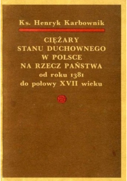 Ciężary stanu duchownego w Polsce na rzecz państwa