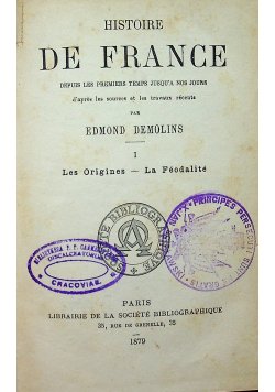 Histoire de France 1 1879 r.