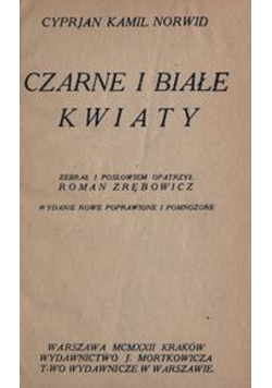 Czarne i Białe Kwiaty 1922 r.