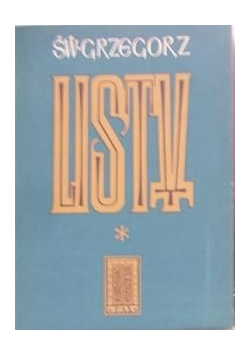 Grzegorz Wielki Listy Tom I