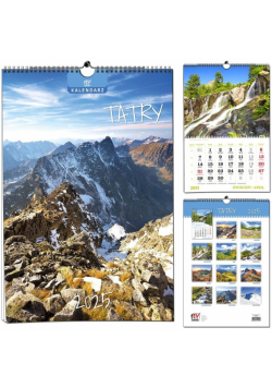 Kalendarz 2025 B3 13 planszowy Tatry