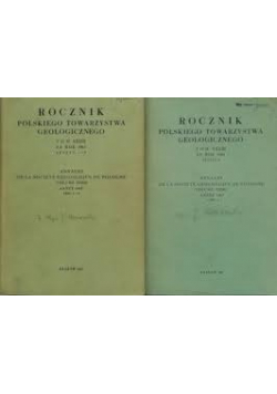 Rocznik Polskiego Towarzystwa Geologicznego  2 książki