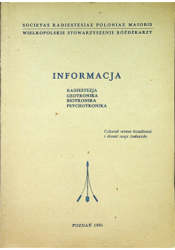 Informacja zeszyt 2 Radiestezja Geotronika Biotronika Psychotronika