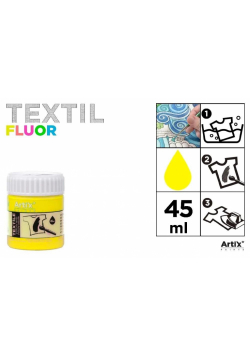 Farba do tkanin 45ml fluor żółta (6szt)