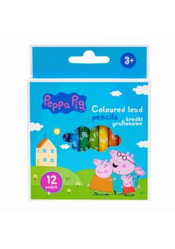 Kredki grafionowe okrągłe Peppa Pig 7/85 mm 12 kolorów