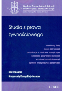 Studia z prawa żywnościowego