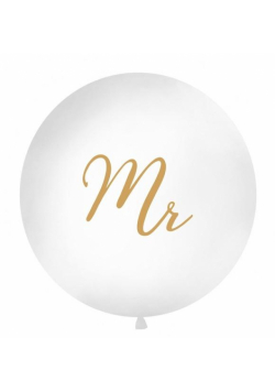 Balon Mr 1m biały