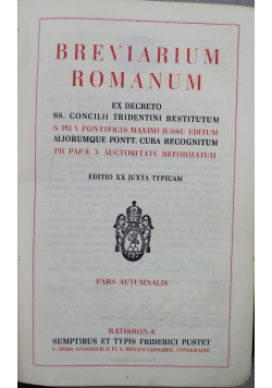 Brevarium romanum 1943 r