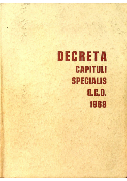 Decreta capituli specialis O C D