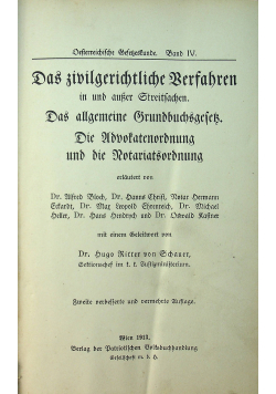 Das zivilgerichtliche Verfahren 1913 r
