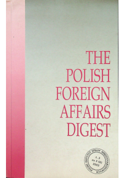 The Polish foreign affairs digest tom 3 nr 3