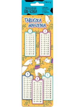 Zakładka edu-ściąga. Tabliczka mnożenia - lamy