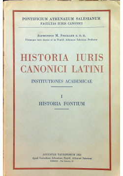Historia Iuris Canonici Latini 1950 r
