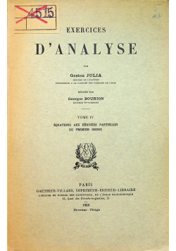 Exercices d analyse tome IV