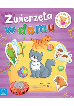 Maluch bawi się i przykleja. Zwierzęta w domu NOWE