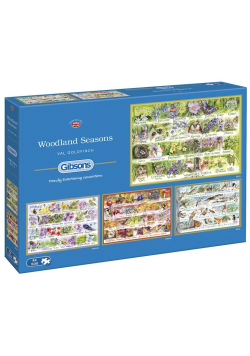 Puzzle 4x500 Leśny alfabet na cztery pory roku G3