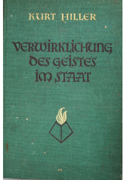 Verwirklichung des geistes im staat, 1925r.