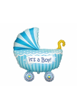 Balon foliowy Wózek dla chłopca 89cm