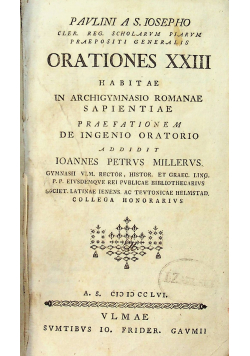 Orationes XXIII 1773 r