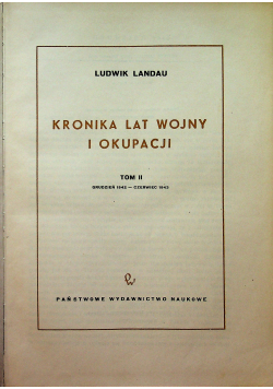 Kronika lat wojny i okupacji