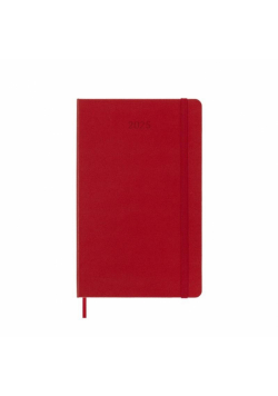 Kalendarz 2025 12M Moleskine L dzienny Scarlet Red 13x21