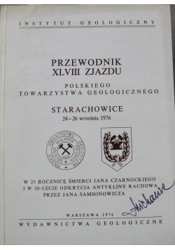 Przewodnik XLVIII Zjazdu Polskiego Towarzystwa Geologicznego Starachowice