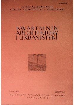 Kwartalnik architektury i urbanistyki Nr 1 i 2 / 84