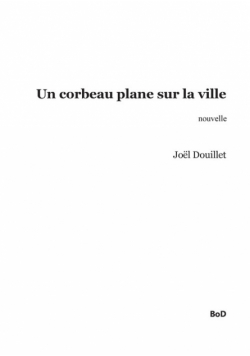 Un corbeau plane sur la ville
