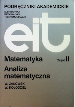 Matematyka Analiza matematyczna Część II