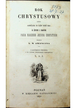 Rok Chrystusowy 1850 r.