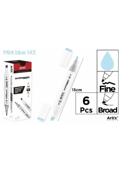 Marker Chromax z 2 końcówk. mint blue 143 (6szt)