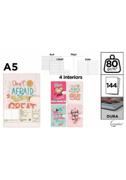 Notatnik A5/144K magnes MIX