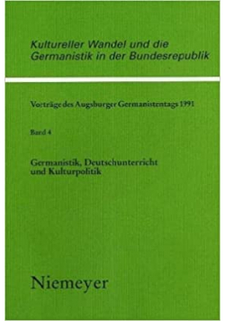 Kultureller Wandel und die Germanistik in der Bundesrepublik