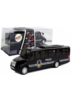 Autobus Policja z napędem na baterie czarny dźwięk