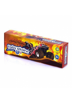 Farby szkolne Samochody 12 kolorów po 20 ml 1szt.mix