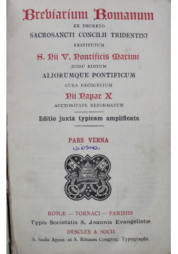 Brebiarium romanum 1932r.
