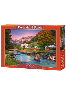 Puzzle 2000 Sunset in Ramsau