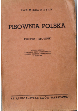 Pisownia Polska przepisy słownik 1936 r