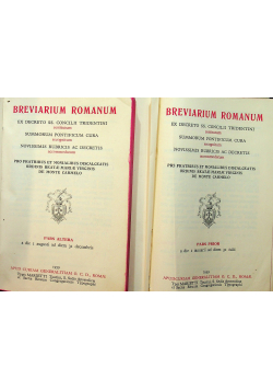 Breviarium Romanum 2 tomy