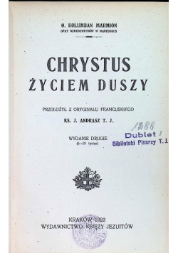 Chrystus życiem duszy 1923 r.