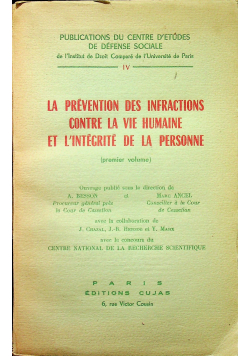 La prenention des infractions contre la vie humaine