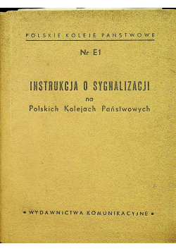 Instrukcja o sygnalizacji na Polskich Kolejach Państwowych