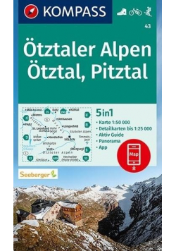 Otztaler Alpen, Otztal, Pitztal 1:50 000 Kompass