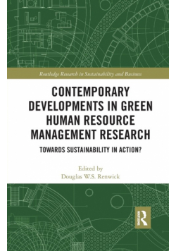 Contemporary Developments in Green Human Resource Management Research