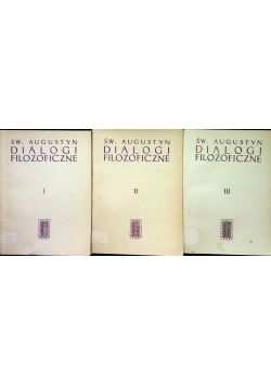 Św Augustyn dialogi filozoficzne 3 tomy