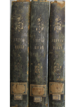 Sainte Bible 3 tomy 1853 r.