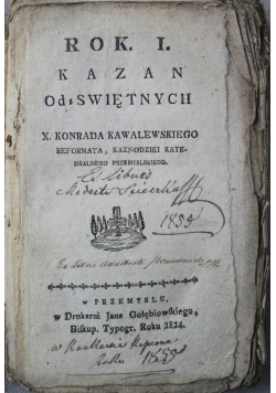 Rok I Kazan od swiętnych 1814 r.