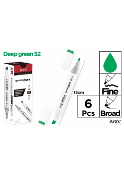 Marker Chromax z 2 końcówk. deep green 52 (6szt)